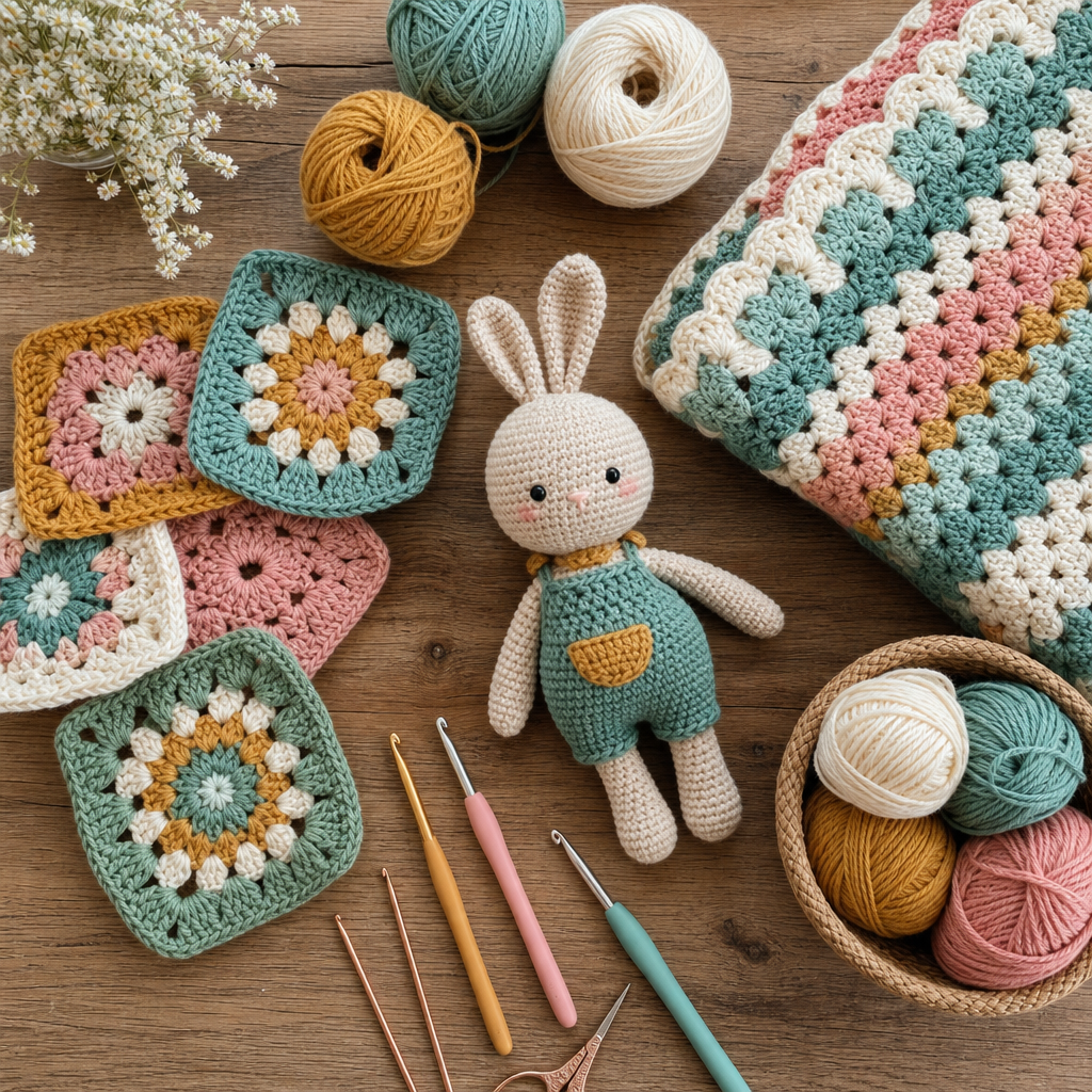 Crocheting with warm yarn